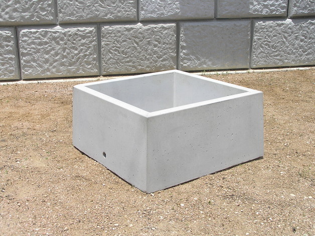 Concrete cattle water trough for farm and ranch use